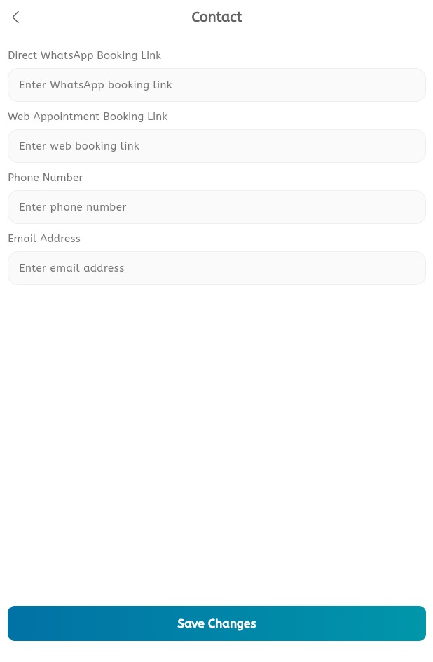 Profile contact screen